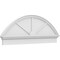 Ekena Millwork Segment Arch 3 Spoke Architectural Grade PVC Combination Pediment, 56"W x 20-7/8"H x 2-3/4"P PEDPC056X210SEG03 - alternate 1